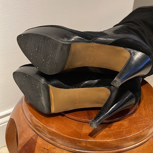 Boutique Pilar Abril tall suede boots size 6.5 Black - Picture 6 of 8